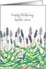 Happy Birthday Custom Relation Name Lavender Flowers card