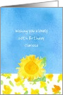 Happy 20th Birthday Custom Name Yellow Sunflower card