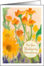 For Your Thanksgiving Anniversary Sunflowers Watercolor Painting card