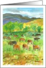 Thank You Cows In Pasture Mountain Landscape card