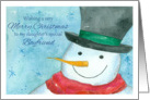 Merry Christmas To My Daughter’s Special Boyfriend Snowman Art card