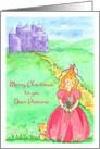 Merry Christmas To You Dear Princess Castle Fairy Tale card