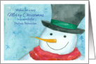 Merry Christmas Dialysis Technician Snowman Watercolor Illustration card