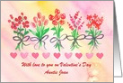Happy Valentine’s Day Aunt Custom Relation Flower Bouquet card