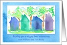 Home Anniversary Custom Name From Realtor Houses card