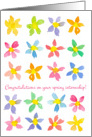 Congratulations Spring Internship Colorful Wildflowers Watercolor card