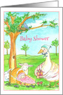 Baby Shower Invitation Mother Goose Lamb Rabbit card