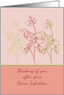 Get Well Soon Sinus Infection Leaves Drawing card