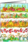 Autumn Season Harvest Party Invitation Pumpkins Watercolor card
