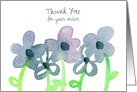 Thank You For Your Purchase Gray Flowers Custom card