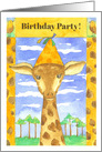 Giraffe Kids Birthday Party Invitation card