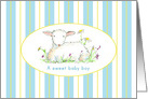 New Baby Boy Birth Announcement Little Lamb card