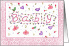 New Baby Girl Pink Birth Announcement card