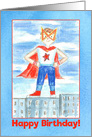 Happy Birthday Kids Superhero Watercolor card