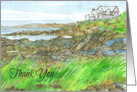 Beach House Rocky Coastline Thank You card