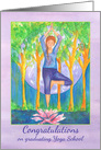 Yoga School Graduation Congratulations Tree Pose card