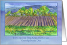 Happy Grandparents Day Step Grandfather Farm Field card