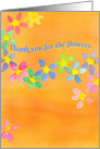 Thank You For The Flowers Watercolor card