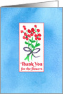 Thank You For The Flowers Watercolor Bouquet card