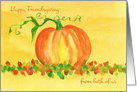 Happy Friendsgiving From Both Of Us Pumpkin Autumn Leaves card