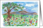 Field of Daisies Nature Inspiration Watercolor Landscape card