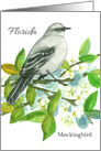 State Bird of Florida Mockingbird Orange Blossom card