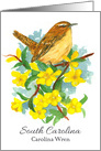 State Bird of South Carolina Wren Jessamine card