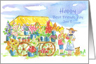 Happy Best Friends Day June 8 Flower Cart card