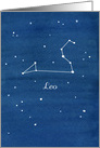 Happy Birthday Leo Constellation Stars Night Sky card
