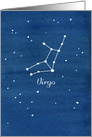 Happy Birthday Virgo Constellation Stars Night Sky card