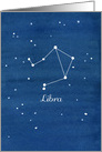 Happy Birthday Libra Constellation Stars Night Sky card