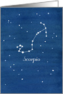 Happy Birthday Scorpio Constellation Stars Night Sky card