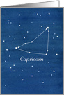 Happy Birthday Capricorn Constellation Stars Night Sky card