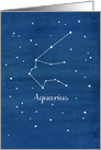 Happy Birthday Aquarius Constellation Stars Night Sky card