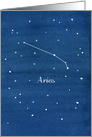 Happy Birthday Aries Constellation Night Sky card
