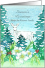 Season’s Greetings Woodland Deer Business Custom Name card