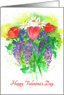 Happy Valentine’s Day Flower Bouquet card