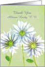 Thank You Nurse Daisies Custom Name card