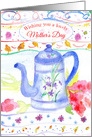 Happy Mother’s Day Vintage Teapot Watercolor Illustration card
