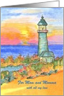 Lesbian Gay Mother’s Day Lighthouse Custom Name card
