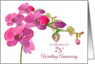 25th Wedding Anniversary Invitation Orchids card