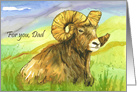 For You Dad Father’s Day Big Horn Sheep card
