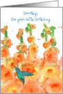 Happy 65th Birthday Hummingbird Custom card