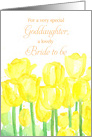 Bridal Shower Congratulations Goddaughter Yellow Tulips card