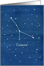 Happy Birthday Cancer Constellation Astrology card