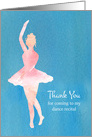 Thank You For Coming To My Ballet Dance Recital card