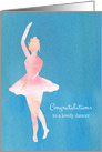 Congratulations To A Lovely Dancer Ballet card