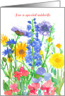 Happy Birthday Midwife Flower Bouquet card