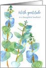 With Gratitude Thoughtful Landlord Eucalyptus card