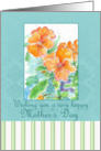 Happy Mother’s Day Orange Watercolor Pansy Painting card